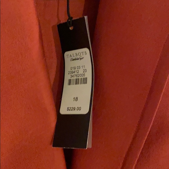 Talbots geranium silk dupioni jacket and dress NWT - Picture 3 of 11